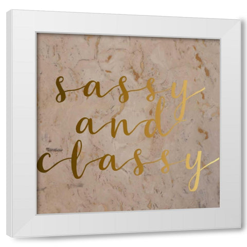 Sassy and Classy White Modern Wood Framed Art Print by Matic,Jelena