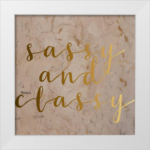 Sassy and Classy White Modern Wood Framed Art Print by Matic,Jelena