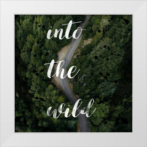 Into The Wild White Modern Wood Framed Art Print by Matic,Jelena