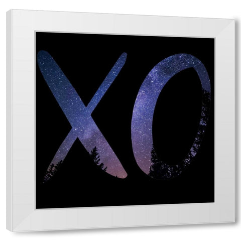 XO Black White Modern Wood Framed Art Print by Matic,Jelena
