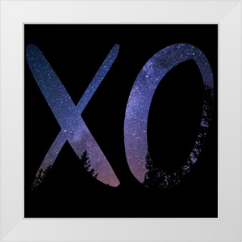 XO Black White Modern Wood Framed Art Print by Matic,Jelena