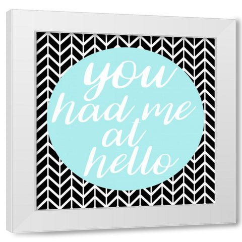 At Hello Arrows White Modern Wood Framed Art Print by Matic,Jelena