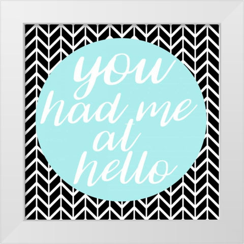 At Hello Arrows White Modern Wood Framed Art Print by Matic,Jelena