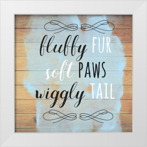 Fur Paws Tail Wood Sign White Modern Wood Framed Art Print by Matic,Jelena