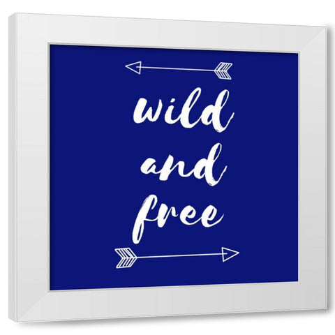 Wild and Free White Modern Wood Framed Art Print by Matic,Jelena