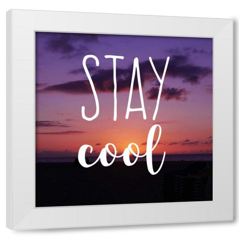 Insta Stay Cool White Modern Wood Framed Art Print by Matic,Jelena