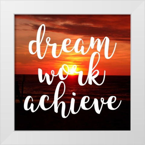 Insta Dream Work White Modern Wood Framed Art Print by Matic,Jelena