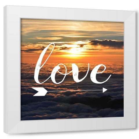 Insta Love White Modern Wood Framed Art Print by Matic,Jelena