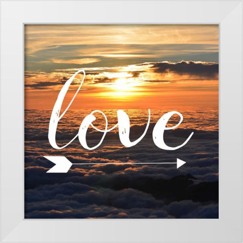 Insta Love White Modern Wood Framed Art Print by Matic,Jelena