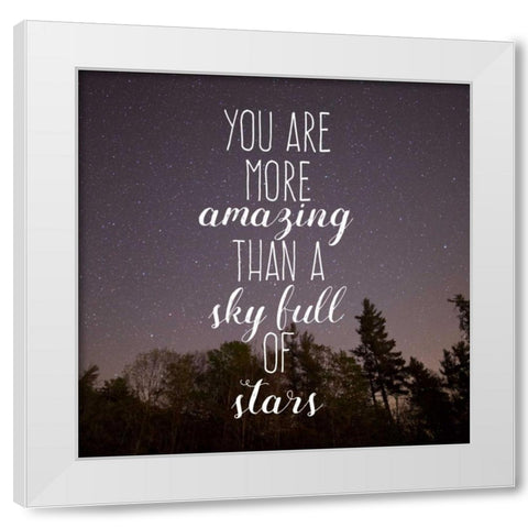 Insta You Are More White Modern Wood Framed Art Print by Matic,Jelena