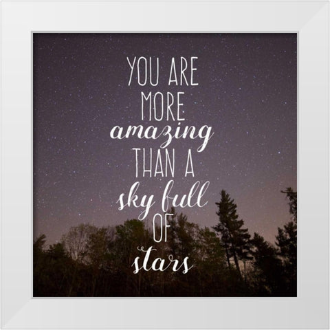 Insta You Are More White Modern Wood Framed Art Print by Matic,Jelena