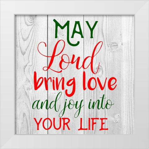 Bring Love White Modern Wood Framed Art Print by Matic, Jelena