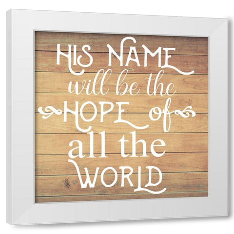 All The World White Modern Wood Framed Art Print by Matic, Jelena