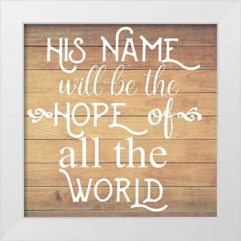 All The World White Modern Wood Framed Art Print by Matic, Jelena