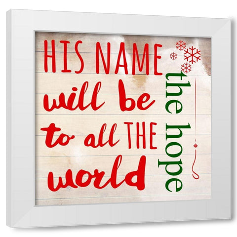 The Hope White Modern Wood Framed Art Print by Matic, Jelena