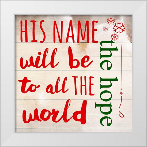 The Hope White Modern Wood Framed Art Print by Matic, Jelena