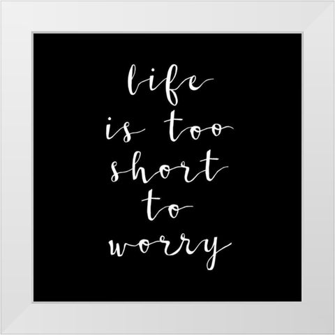 Wisdom White Modern Wood Framed Art Print by Matic, Jelena