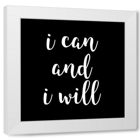 I Will White Modern Wood Framed Art Print by Matic, Jelena