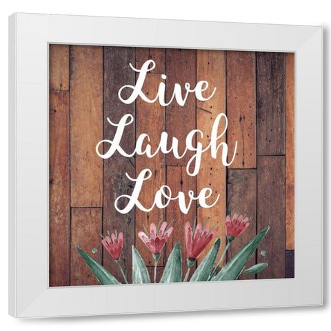 LLL White Modern Wood Framed Art Print by Matic, Jelena