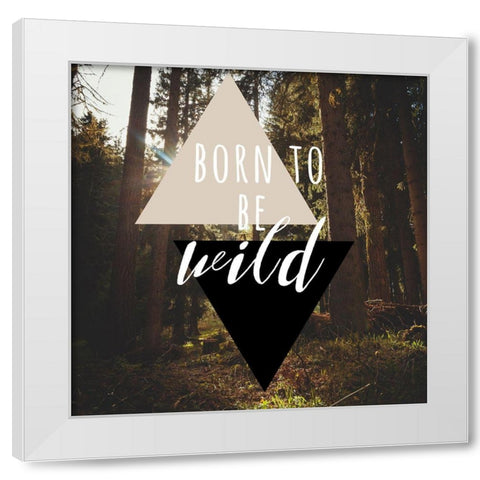 Born To Be Wild 38 White Modern Wood Framed Art Print by Matic, Jelena