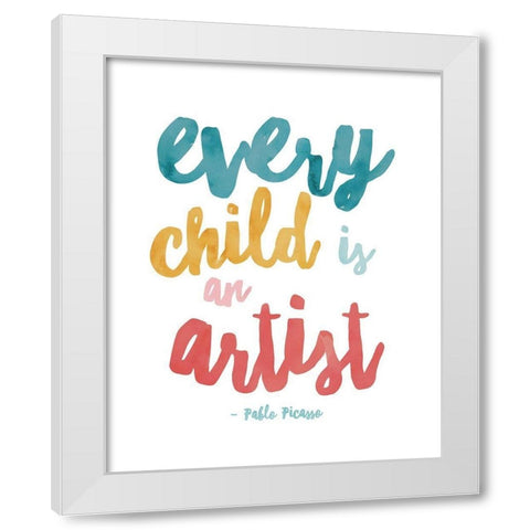 EveryChildArtist White Modern Wood Framed Art Print by McCully, Jennifer