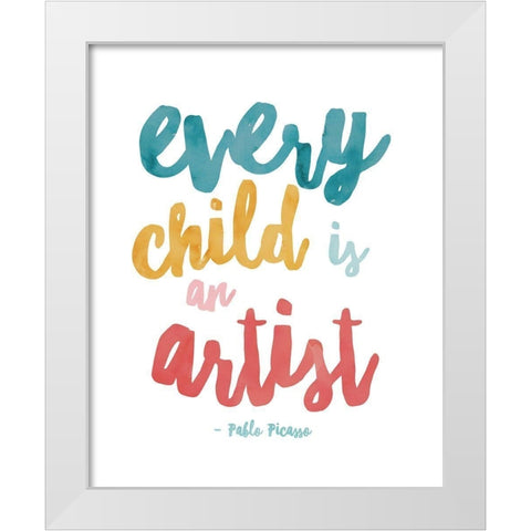 EveryChildArtist White Modern Wood Framed Art Print by McCully, Jennifer