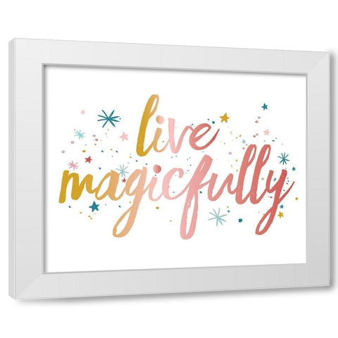 LiveMagicfully White Modern Wood Framed Art Print by McCully, Jennifer