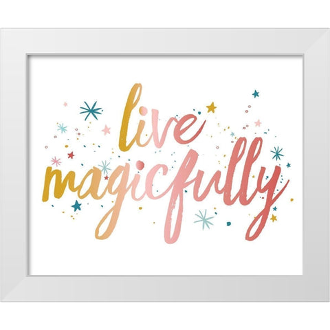 LiveMagicfully White Modern Wood Framed Art Print by McCully, Jennifer