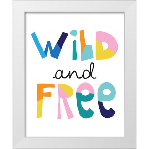 Wild Free Bright White Modern Wood Framed Art Print by McCully, Jennifer