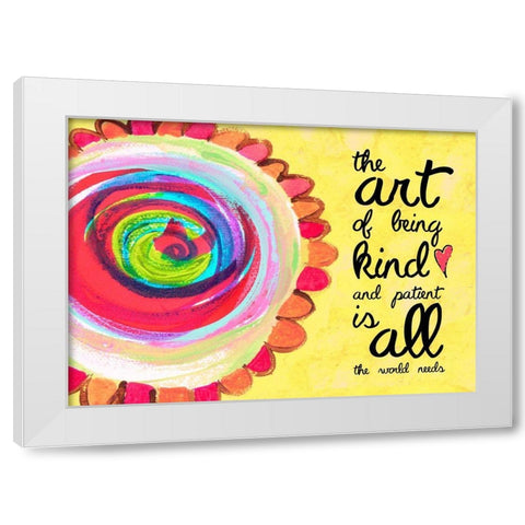 Kind and Patient White Modern Wood Framed Art Print by McCully, Jennifer