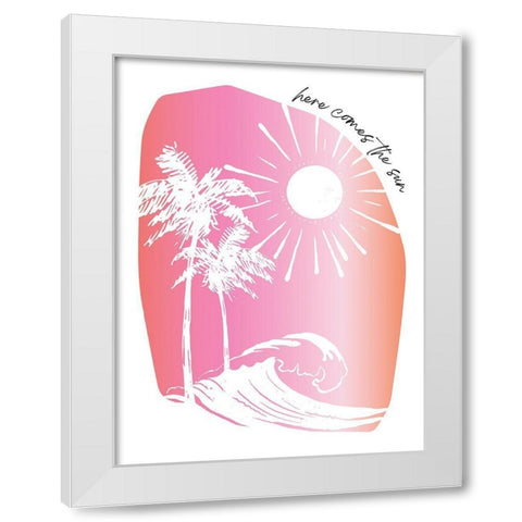 Here Comes The Sun Pinks White Modern Wood Framed Art Print by McCully, Jennifer