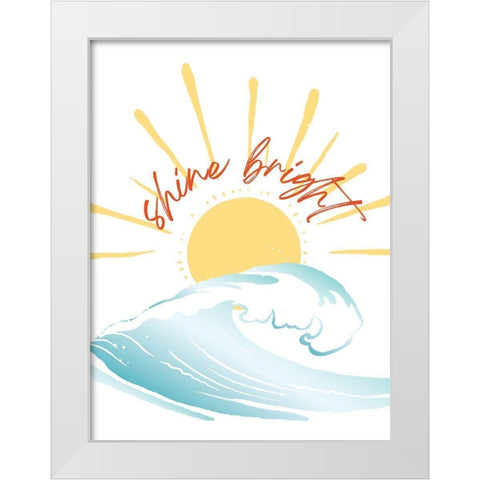 Shine Bright White Modern Wood Framed Art Print by McCully, Jennifer
