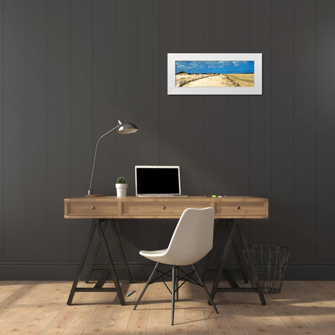 Endless Shoreline White Modern Wood Framed Art Print by Pica, Jeff