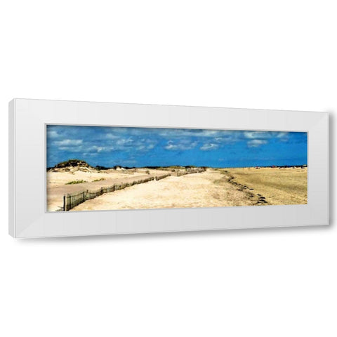 Endless Shoreline White Modern Wood Framed Art Print by Pica, Jeff