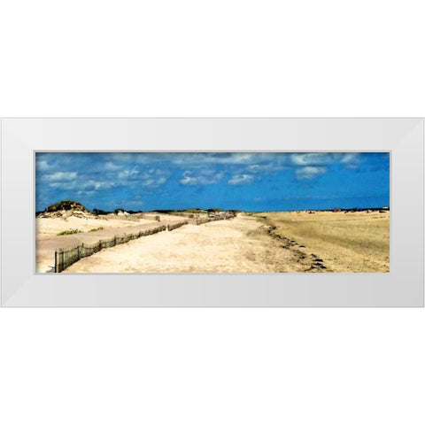Endless Shoreline White Modern Wood Framed Art Print by Pica, Jeff
