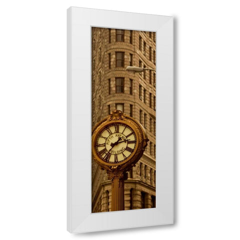 Flatiron Building White Modern Wood Framed Art Print by Pica, Jeff