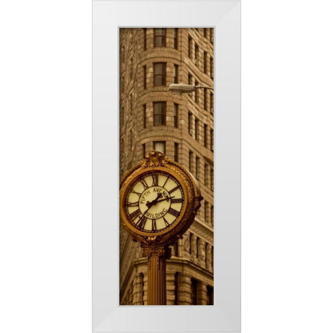 Flatiron Building White Modern Wood Framed Art Print by Pica, Jeff