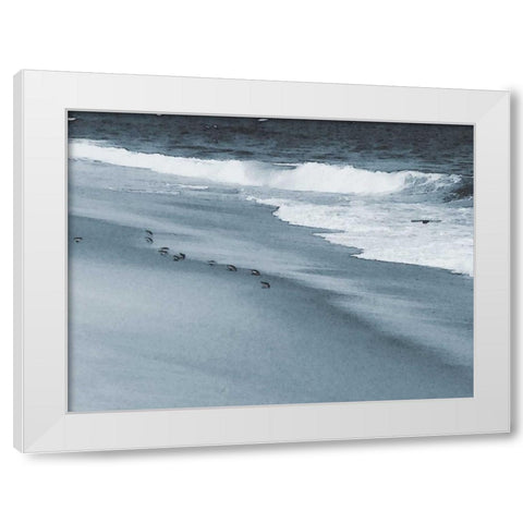 West Coastal Shore White Modern Wood Framed Art Print by Pica, Jeff