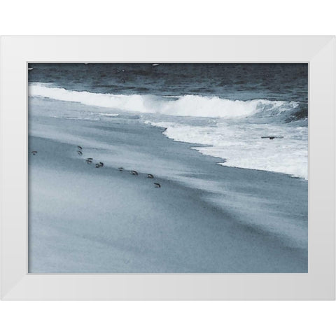 West Coastal Shore White Modern Wood Framed Art Print by Pica, Jeff