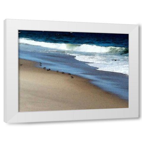West Coast Shore White Modern Wood Framed Art Print by Grey, Jace
