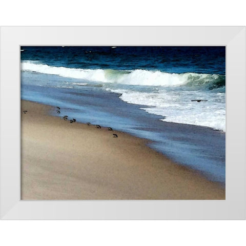 West Coast Shore White Modern Wood Framed Art Print by Grey, Jace