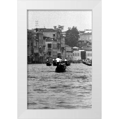 Venice Canal White Modern Wood Framed Art Print by Grey, Jace