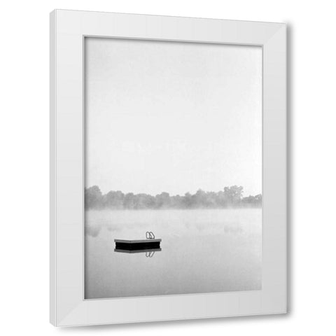 Pretty Lake WI White Modern Wood Framed Art Print by Grey, Jace