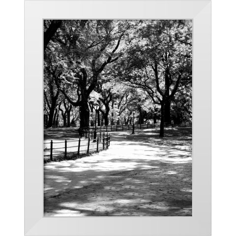 Central Park Walk 2 White Modern Wood Framed Art Print by Pica, Jeff