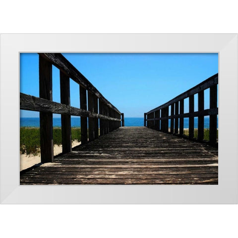 Beach 0764 White Modern Wood Framed Art Print by Pica, Jeff