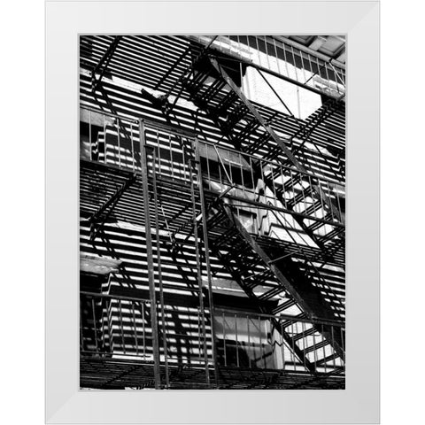 Escaping The Fire A White Modern Wood Framed Art Print by Pica, Jeff