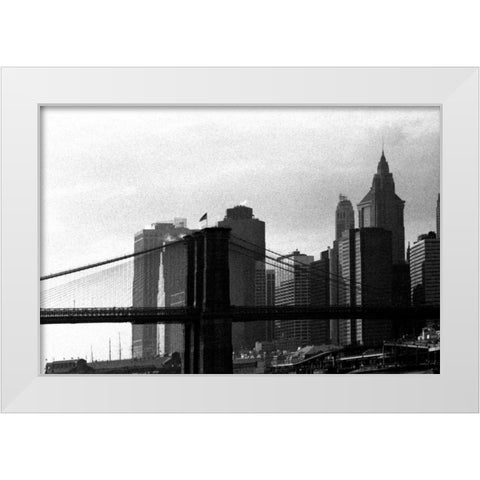 Downtown Manhattan 2 White Modern Wood Framed Art Print by Pica, Jeff