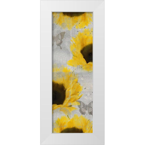 Butterfly Bloom White Modern Wood Framed Art Print by Allen, Kimberly