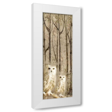 Owls In the Trees White Modern Wood Framed Art Print by Allen, Kimberly