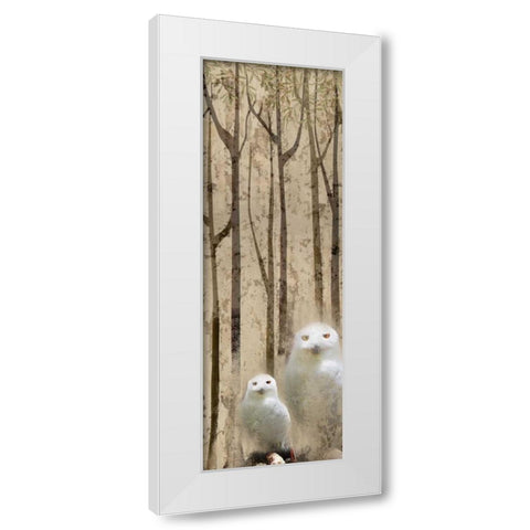 Owls in the Trees 2 White Modern Wood Framed Art Print by Allen, Kimberly